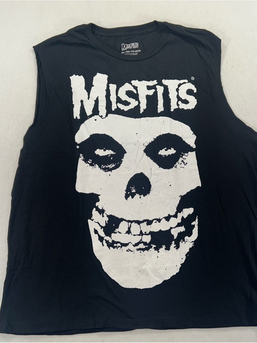 Misfits Fiend Skull Muscle Shirt Mens 2XL Black Sleeveless Punk Rock Band Tee